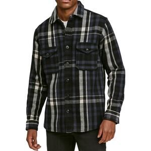 J.Crew x Wallace & Barnes Heavy Duty Wool Blend MD Flannel Shirt Jacket Plaid XL